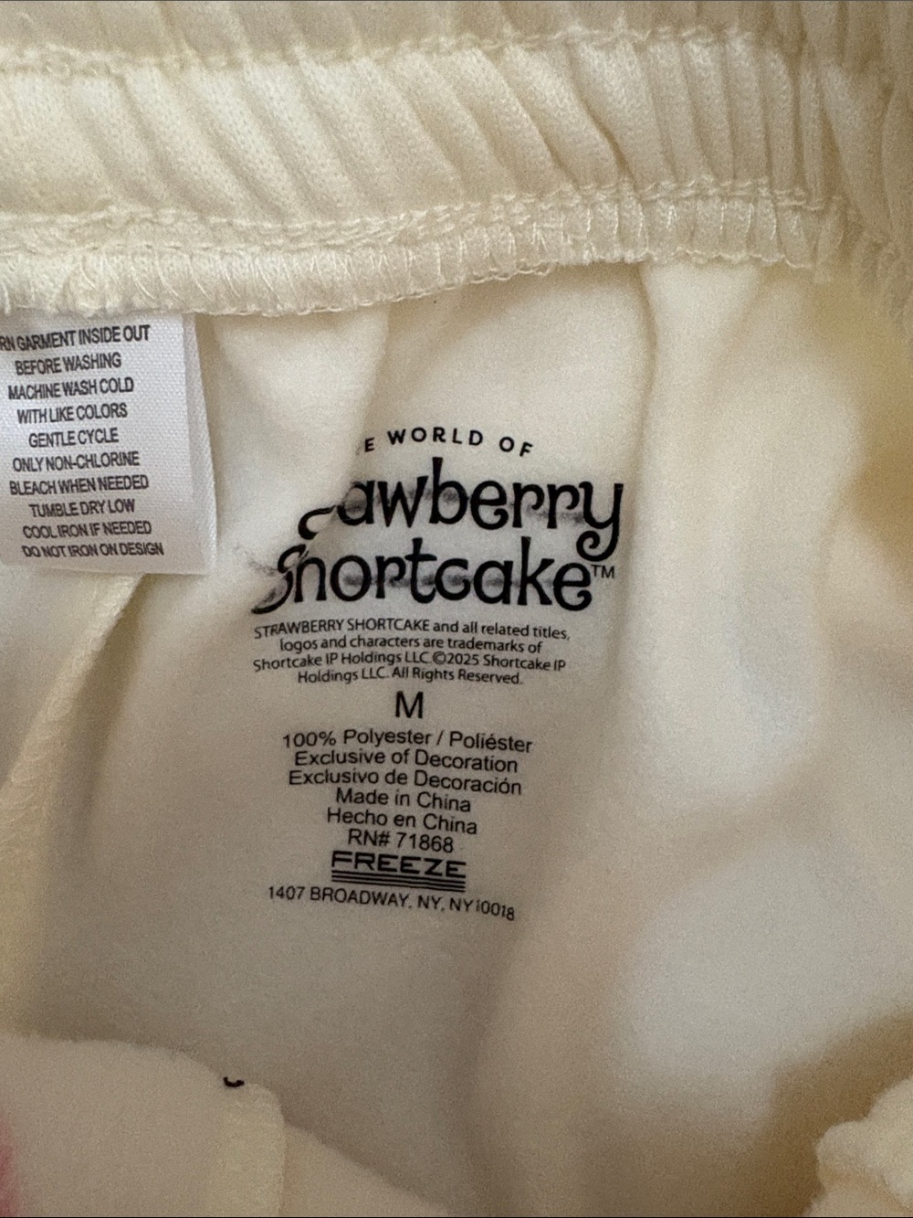 Strawberry-Print Pajama Set - Cream & Red NWOT - Picture 7 of 10